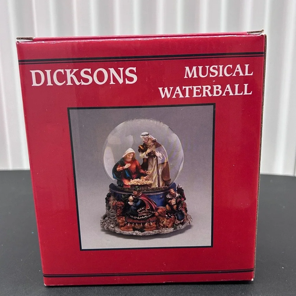 Dicksons Musical Nativity Snow Globe Waterball Joy to the World 6 inch